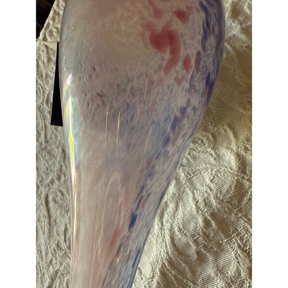 Vintage Murano Glass Pink & Blue Swirled Candlestick Made In Italy Cristalvi - Picture 9 of 13